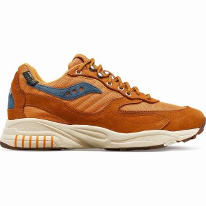 Saucony 3D Grid Hurricane Endless Knot Női Utcai Cipő Barna Piros | Hungary S36987-M19