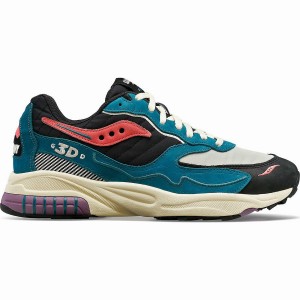 Saucony 3D Grid Hurricane Midnight Swimming Női Utcai Cipő Zöld Fekete | Hungary S85412-E91