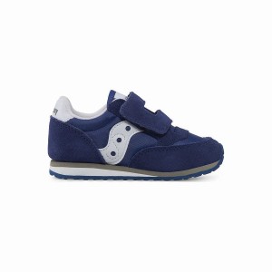 Saucony Baby Jazz Hook & Loop Gyerek Utcai Cipő Sötétkék Fehér | Hungary S25639-Z18