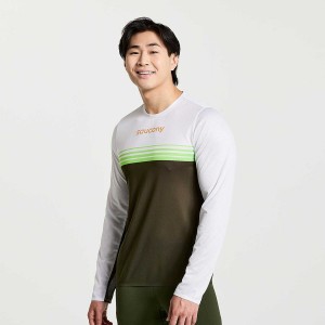 Saucony Elite Long Sleeve Férfi Póló Umbra | Hungary S02786-P30