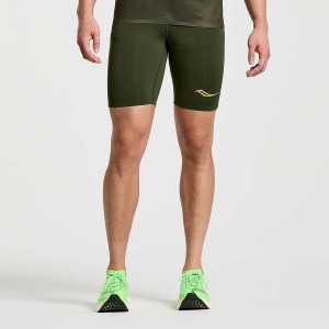 Saucony Elite Tight Férfi Rövidnadrág Umbra | Hungary S95643-B65