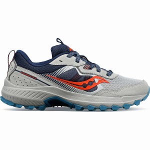 Saucony Excursion TR16 Wide Női Terepfutó Cipő Szürke Sötétkék | Hungary S52360-T31