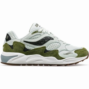 Saucony Grid Shadow 2 Férfi Utcai Cipő Zöld Zöld | Hungary S58064-P36