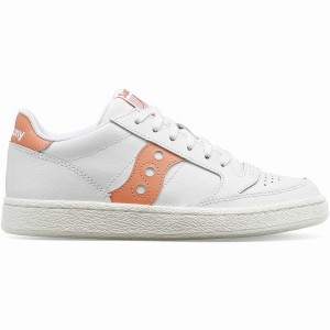 Saucony Jazz Court PU Női Utcai Cipő Fehér Rózsaszín | Hungary S51074-P75