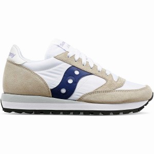 Saucony Jazz Original Női Utcai Cipő Fehér Sötétkék | Hungary S09823-U90