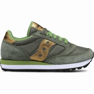 Saucony Jazz Original Női Utcai Cipő Olivazöld Arany | Hungary S61592-A97