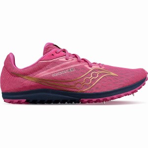 Saucony Kilkenny XC9 Spike Férfi Szöges Cipő Rózsaszín Sötétkék | Hungary S39287-M84