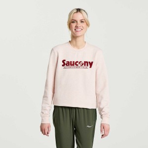 Saucony Rested Crewneck Női Pulóver Rózsaszín | Hungary S54327-K28