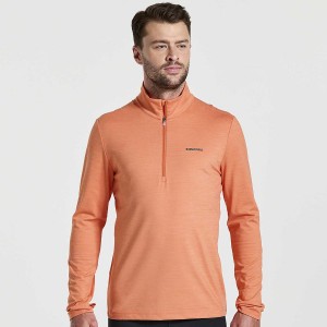 Saucony Solstice 1/4 Zip Férfi Felsők Narancssárga | Hungary S75340-T62