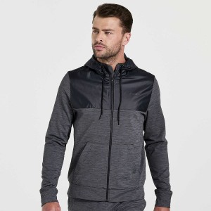 Saucony Solstice Zip Hoody Férfi Felsők Fekete | Hungary S90824-X39