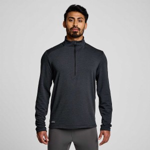 Saucony Triumph 3D 1/2 Zip Férfi Felsők Fekete | Hungary S16283-X93