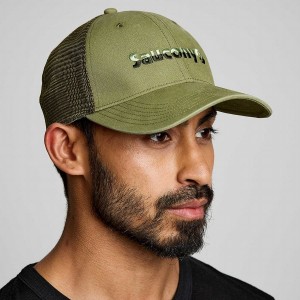 Saucony Trucker Férfi Kalap Khaki | Hungary S52316-F24