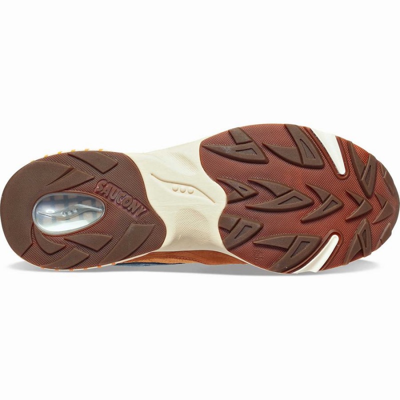 Saucony 3D Grid Hurricane Endless Knot Férfi Utcai Cipő Barna Piros | Hungary S82093-F57