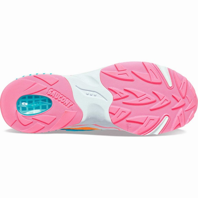 Saucony 3D Grid Hurricane Férfi Utcai Cipő Fehér Narancssárga | Hungary S03149-L96