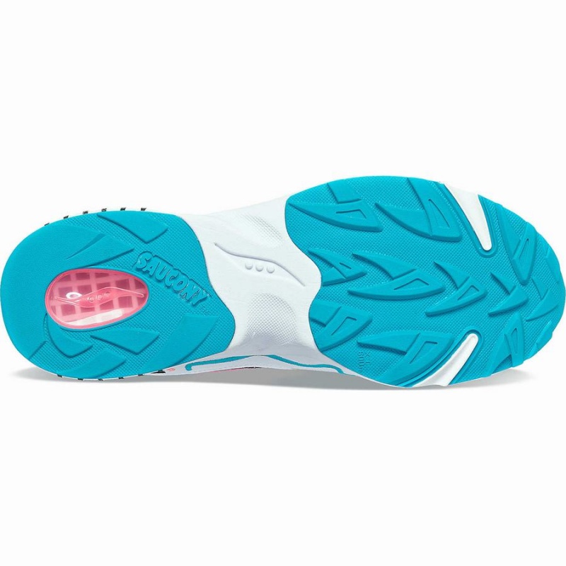 Saucony 3D Grid Hurricane Férfi Utcai Cipő Fehér Fekete Rózsaszín | Hungary S49732-Q32