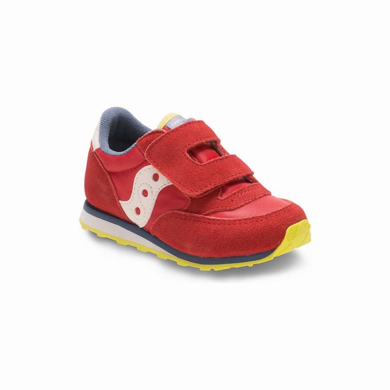 Saucony Baby Jazz Hook & Loop Gyerek Utcai Cipő Piros Kék Világos Zöld | Hungary S72519-L98