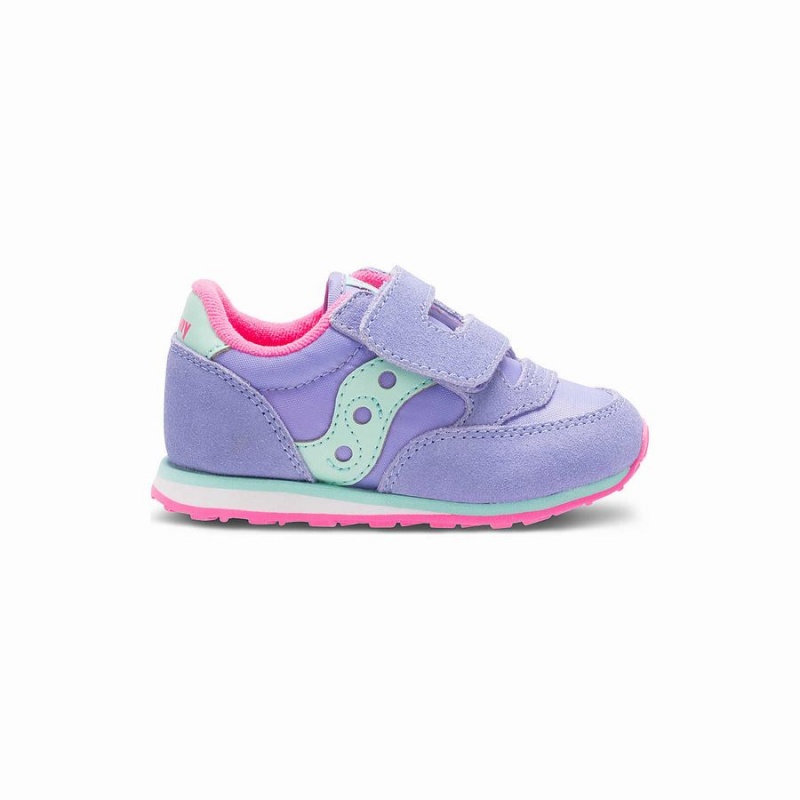 Saucony Baby Jazz Hook & Loop Gyerek Utcai Cipő Lila | Hungary S56980-Q57