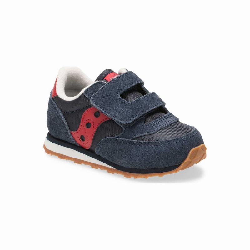 Saucony Baby Jazz Hook & Loop Gyerek Utcai Cipő Sötétkék Piros | Hungary S48695-P94