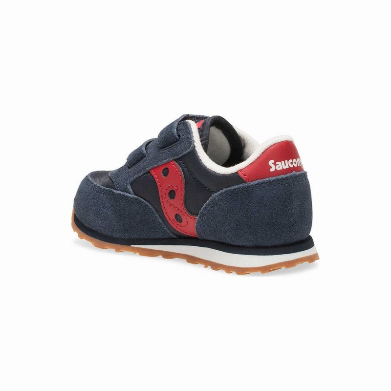 Saucony Baby Jazz Hook & Loop Gyerek Utcai Cipő Sötétkék Piros | Hungary S48695-P94