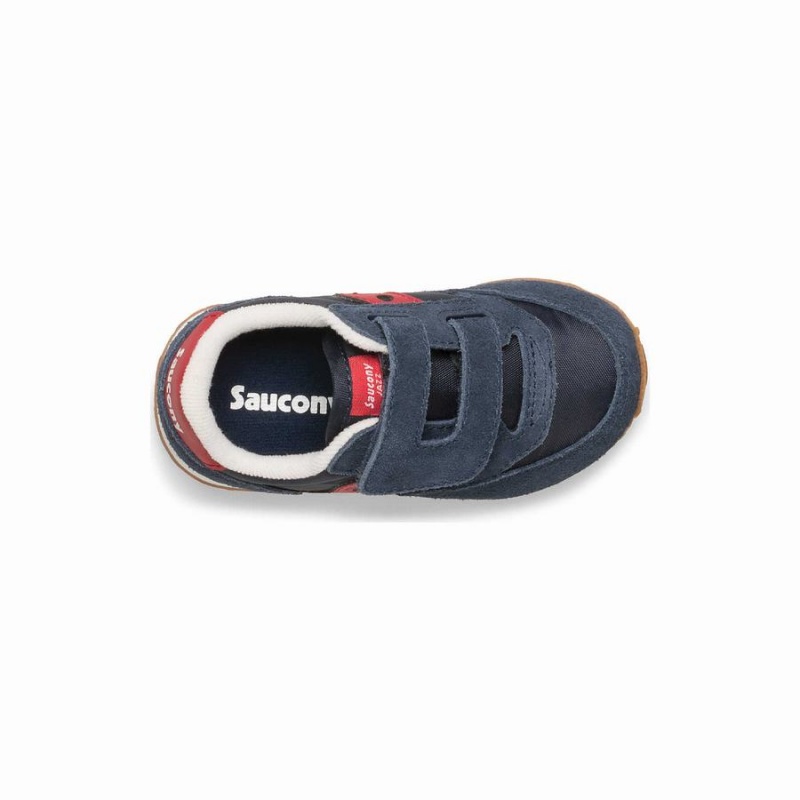 Saucony Baby Jazz Hook & Loop Gyerek Utcai Cipő Sötétkék Piros | Hungary S48695-P94