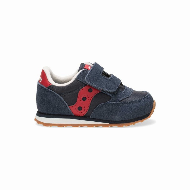 Saucony Baby Jazz Hook & Loop Gyerek Utcai Cipő Sötétkék Piros | Hungary S48695-P94