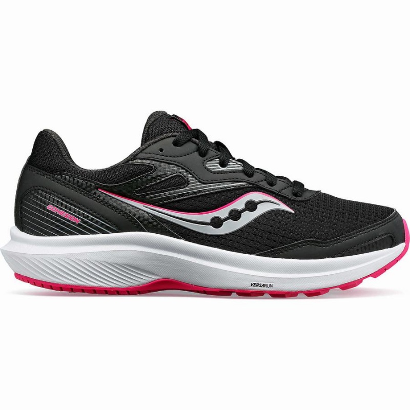 Saucony Cohesion 16 Női Gyalogló Cipő Fekete Fukszia | Hungary S79320-K56