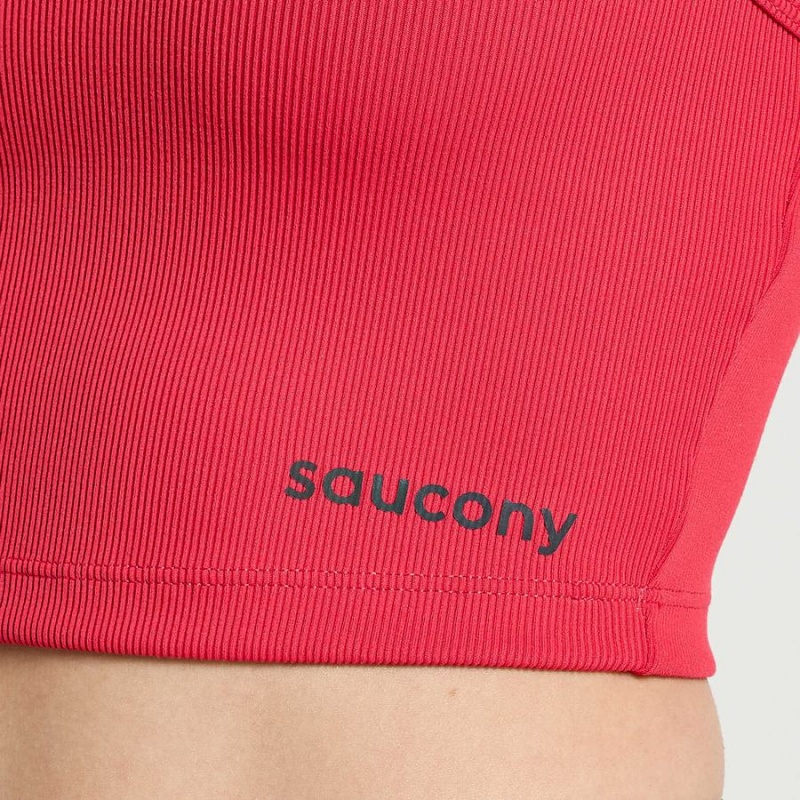 Saucony Elevate Crop Női Felsők Rózsaszín | Hungary S23170-D26