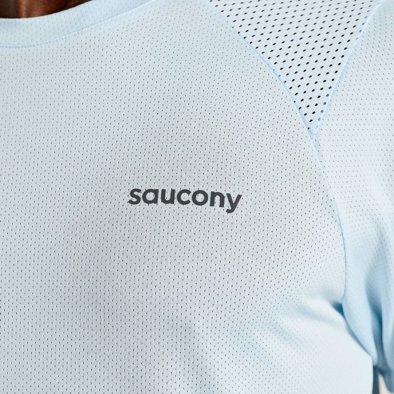 Saucony Elevate Rövid Sleeve Férfi Póló Kék | Hungary S14029-X19