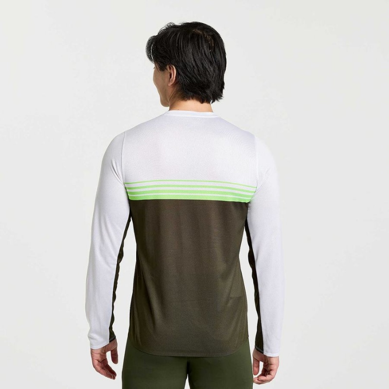 Saucony Elite Long Sleeve Férfi Póló Umbra | Hungary S02786-P30