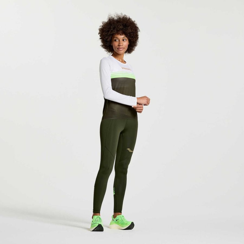 Saucony Elite Long Sleeve Női Póló Umbra | Hungary S81372-A93