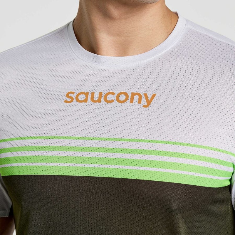 Saucony Elite Rövid Sleeve Férfi Póló Umbra | Hungary S32148-J03