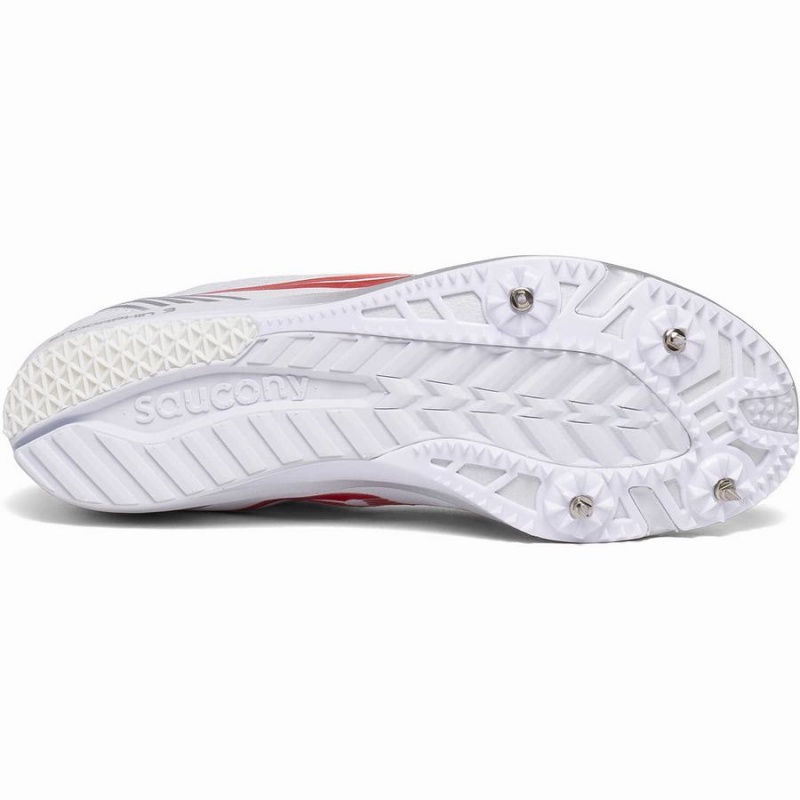 Saucony Endorphin 3 Spike Női Szöges Cipő Fehér Piros | Hungary S21863-L39