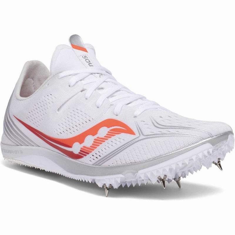 Saucony Endorphin 3 Spike Női Szöges Cipő Fehér Piros | Hungary S21863-L39