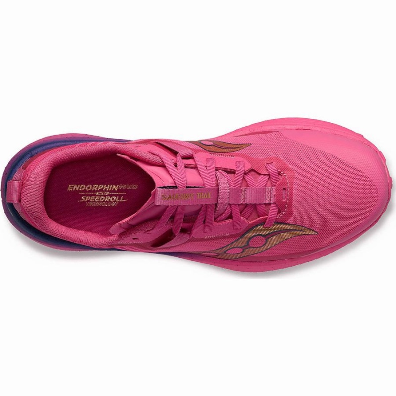 Saucony Endorphin Edge Férfi Futócipő Rózsaszín Sötétkék | Hungary S89605-F93