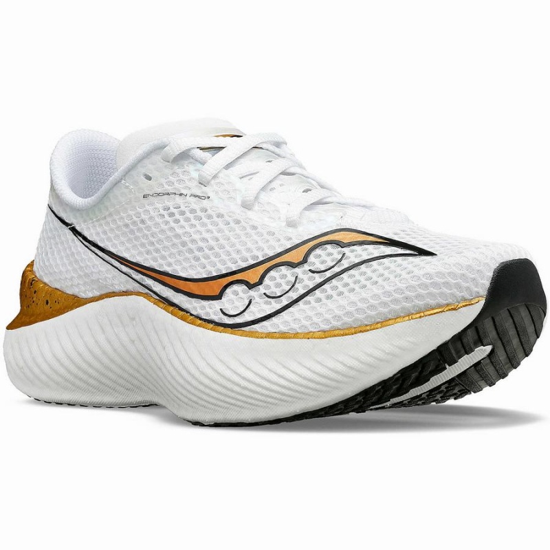 Saucony Endorphin Pro 3 Férfi Futócipő Fehér Arany | Hungary S90618-J18