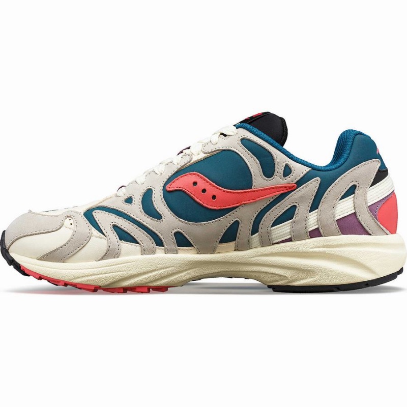 Saucony Grid Azura 2000 Midnight Swimming Női Utcai Cipő Bézs Zöld | Hungary S73165-S06