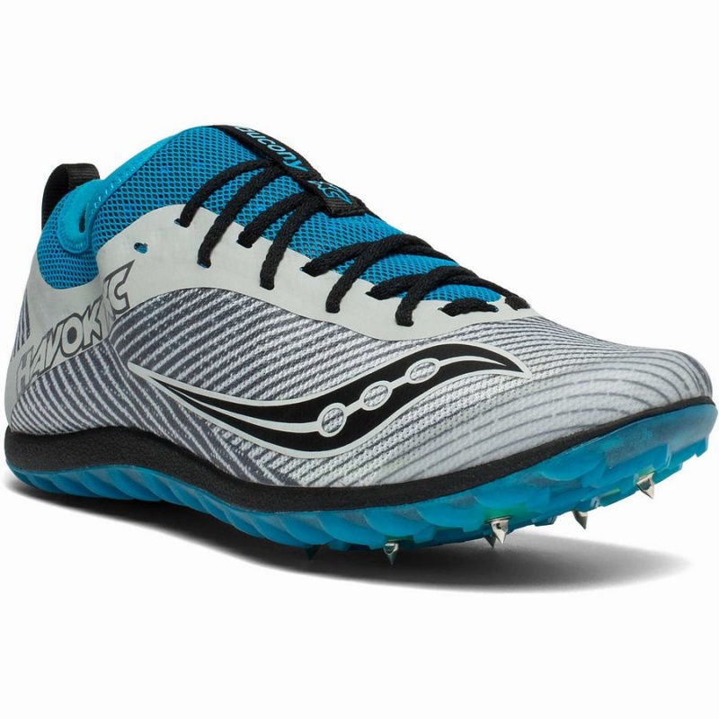 Saucony Havok XC 2 Spike Férfi Szöges Cipő Szürke Kék | Hungary S45793-B62