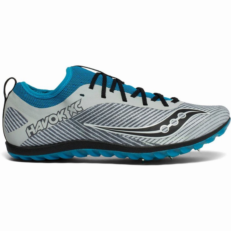 Saucony Havok XC 2 Spike Férfi Szöges Cipő Szürke Kék | Hungary S45793-B62