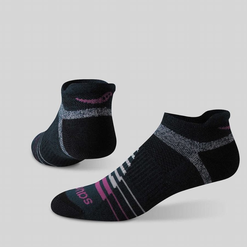 Saucony Inferno Merino Gyapjú Blend No Show 3-Pack Női Zokni Rózsaszín | Hungary S49312-T18