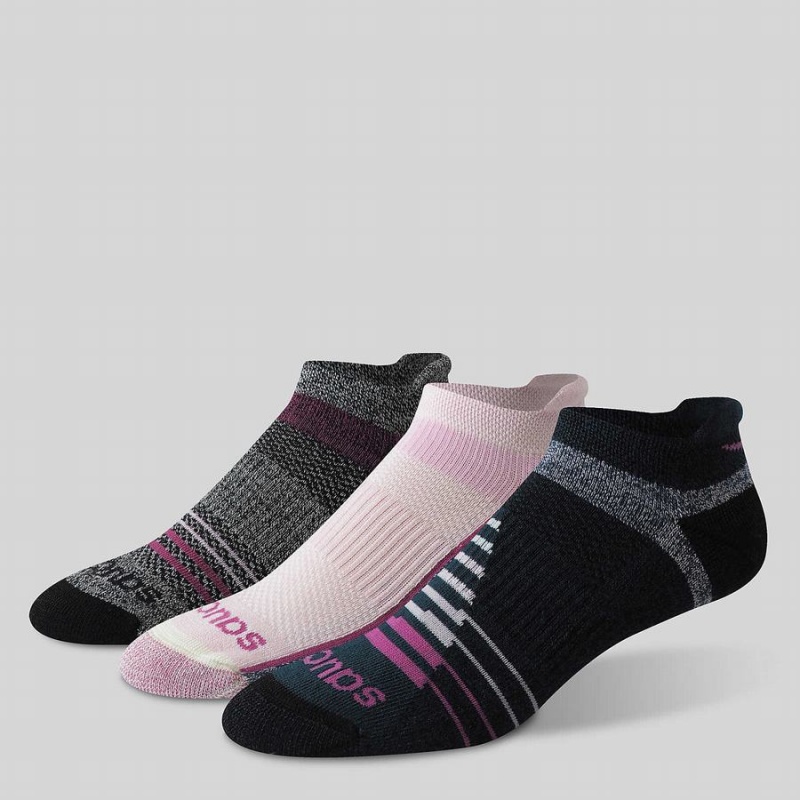 Saucony Inferno Merino Gyapjú Blend No Show 3-Pack Női Zokni Rózsaszín | Hungary S49312-T18