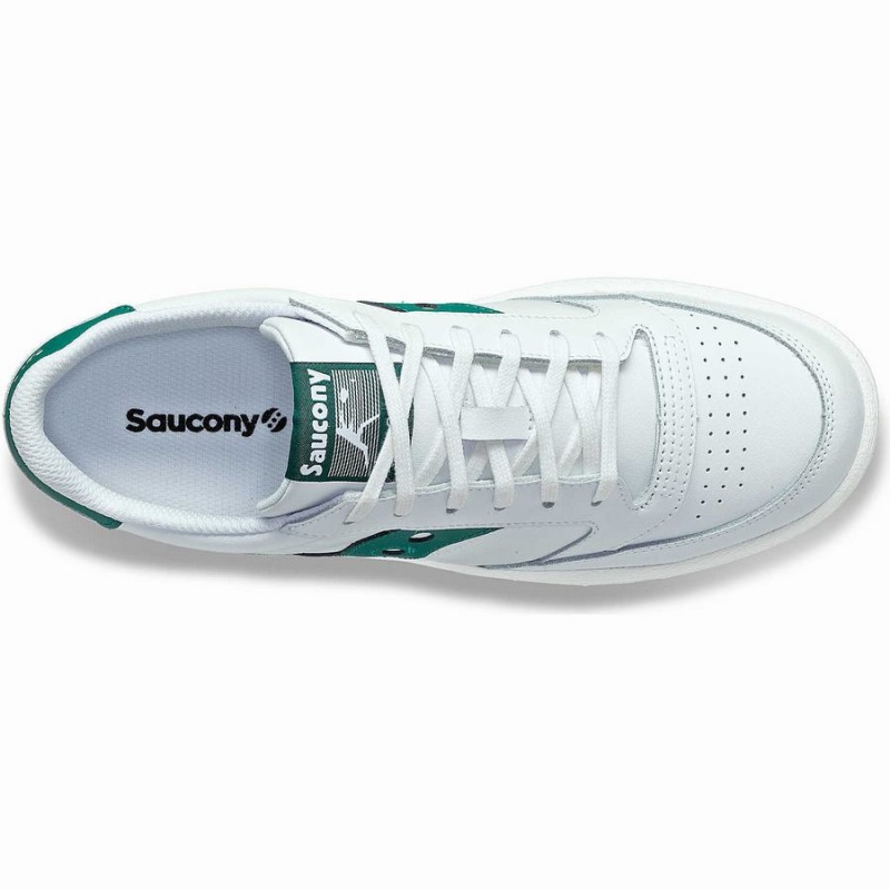 Saucony Jazz Court PU Férfi Utcai Cipő Fehér Zöld | Hungary S05684-A27