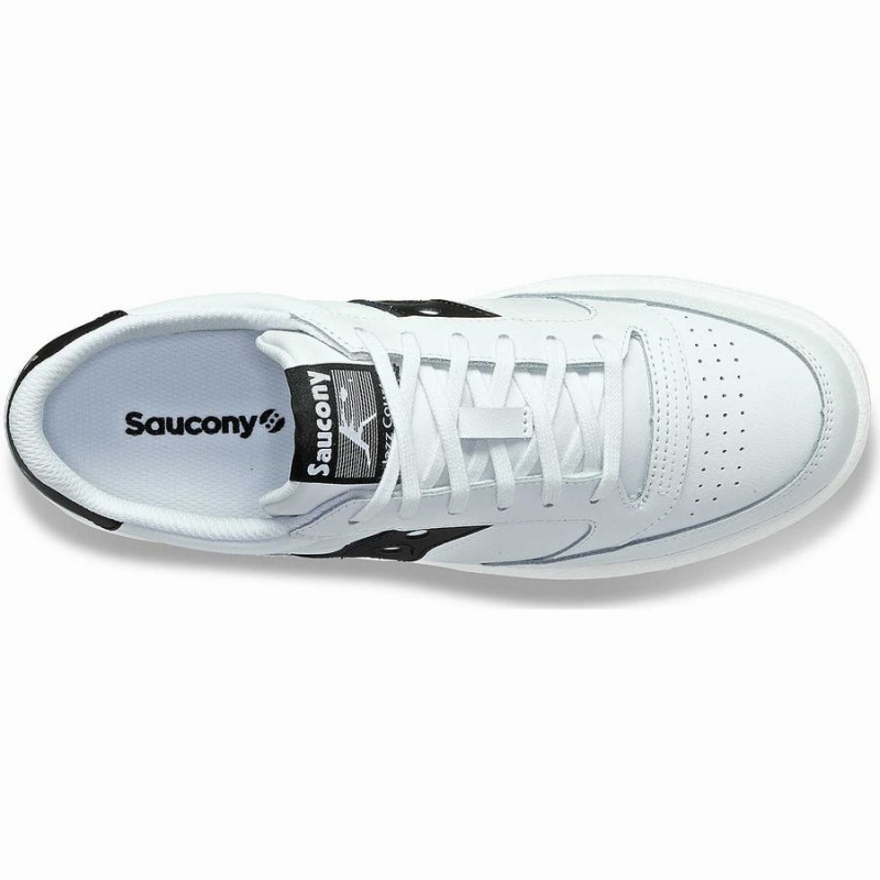 Saucony Jazz Court PU Férfi Utcai Cipő Fehér Fekete | Hungary S96514-E91