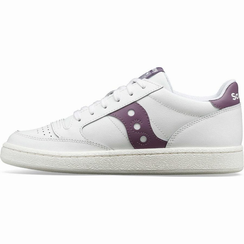 Saucony Jazz Court PU Női Utcai Cipő Fehér Lila | Hungary S83260-T10