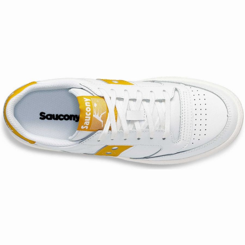 Saucony Jazz Court PU Női Utcai Cipő Fehér Narancssárga | Hungary S15873-Y30