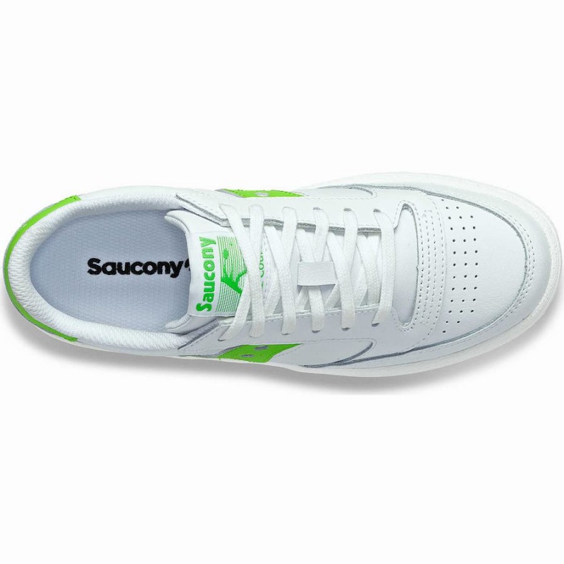 Saucony Jazz Court PU Női Utcai Cipő Fehér Zöld | Hungary S80172-U69