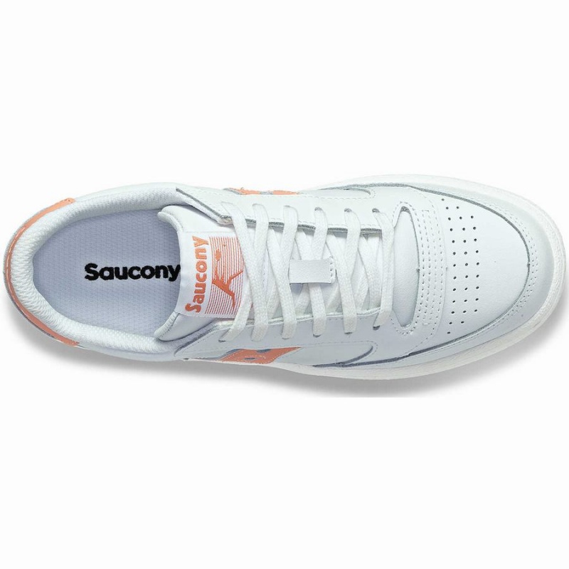 Saucony Jazz Court PU Női Utcai Cipő Fehér Rózsaszín | Hungary S51074-P75