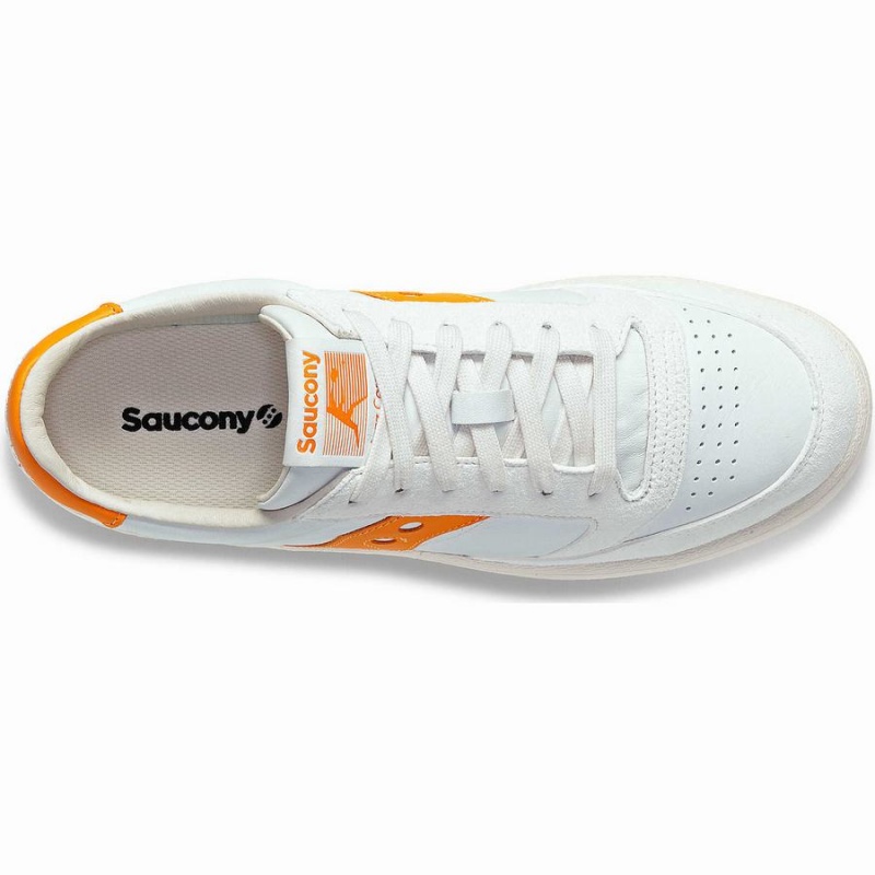 Saucony Jazz Court Premium Férfi Utcai Cipő Fehér Narancssárga | Hungary S26501-R95