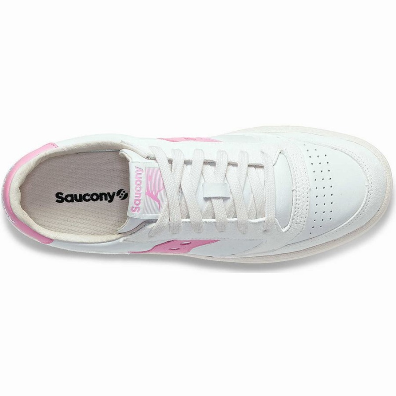 Saucony Jazz Court Premium Női Utcai Cipő Fehér Rózsaszín | Hungary S74610-K59