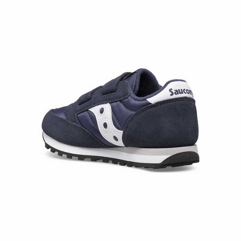 Saucony Jazz Double Hook & Loop Gyerek Utcai Cipő Sötétkék Fehér | Hungary S83720-S92