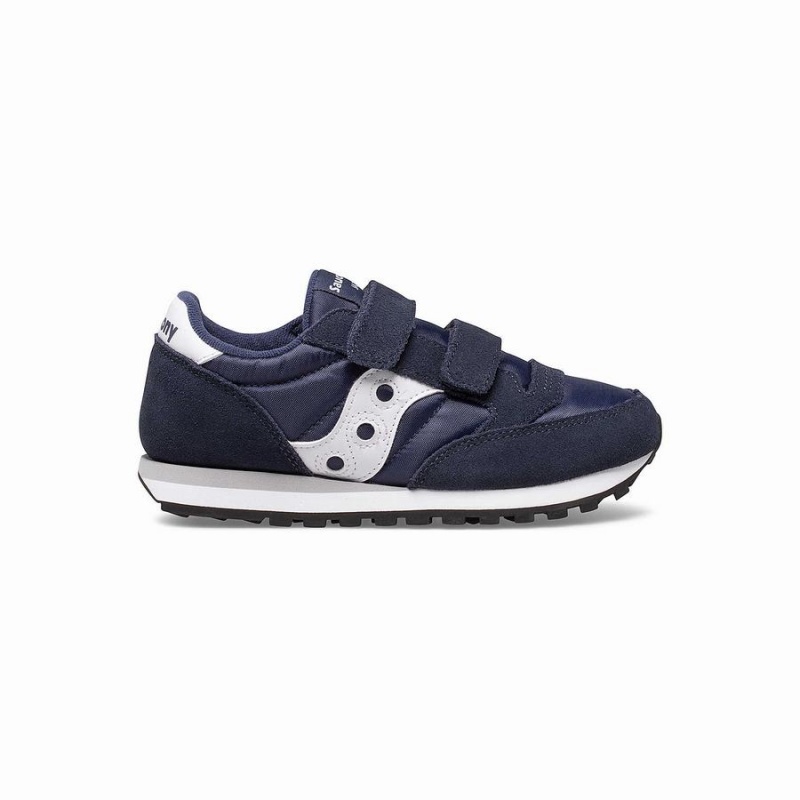 Saucony Jazz Double Hook & Loop Gyerek Utcai Cipő Sötétkék Fehér | Hungary S83720-S92